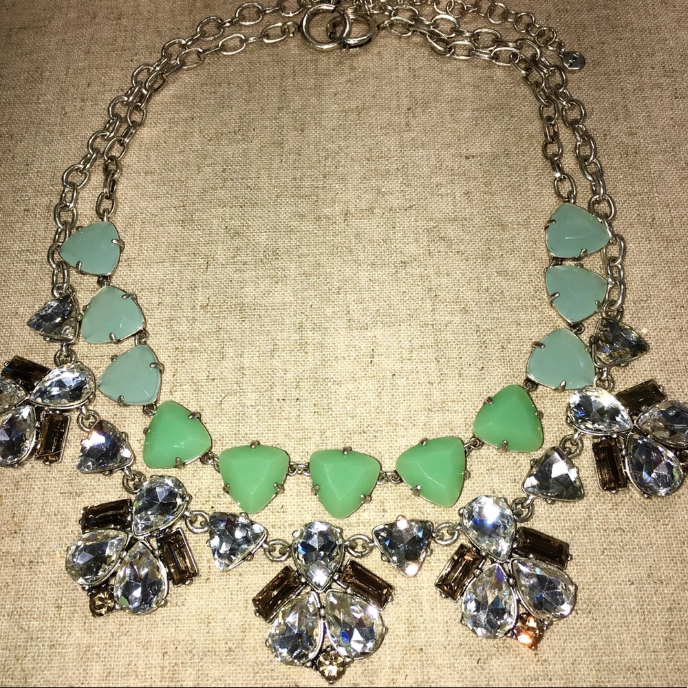 Stella & Dot Sparklng Bejeweled Retired Lila Crystal+Silver+SmokyQaurtzN… - Picture 13 of 16